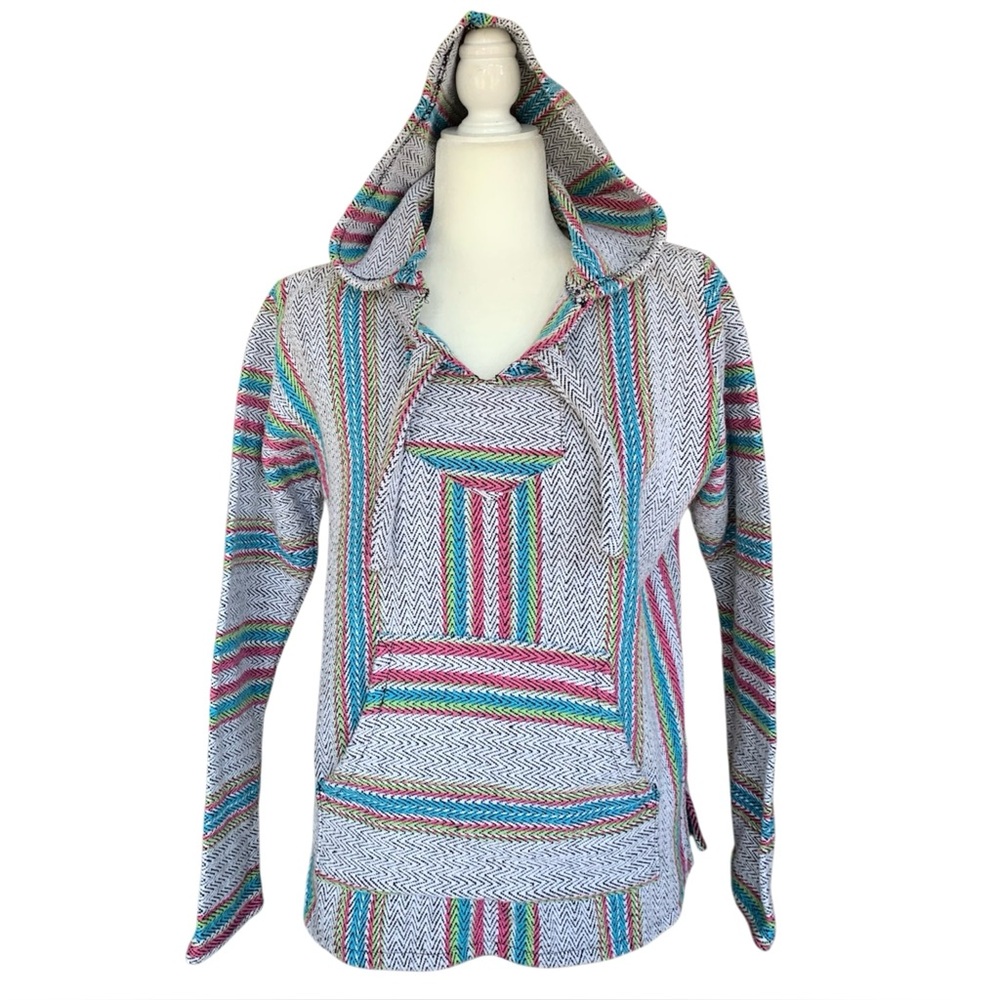 The Original Senor Lopez Baja Mexican Jacket Hoodie Pullover Sweater Size M